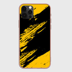 Чехол iPhone 12 Pro Max BLACK AND YELLOW GRUNGE ГРАНЖ