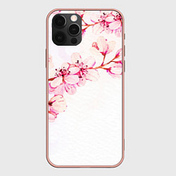 Чехол для iPhone 12 Pro Max Распустившаяся весна, цвет: 3D-светло-розовый