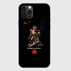 Чехол для iPhone 12 Pro Max FNAF 9 Security Breach персонажи, цвет: 3D-черный