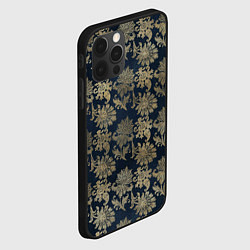 Чехол для iPhone 12 Pro Max Классические узоры цветы, цвет: 3D-черный — фото 2