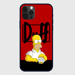 Чехол iPhone 12 Pro Max Гомер и пиво Симпсоны Simpsons