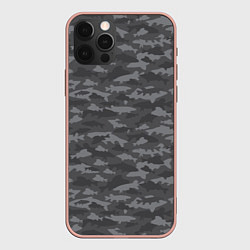 Чехол iPhone 12 Pro Max Тёмно-Серый Камуфляж Рыбака