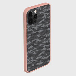 Чехол для iPhone 12 Pro Max Тёмно-Серый Камуфляж Рыбака, цвет: 3D-светло-розовый — фото 2