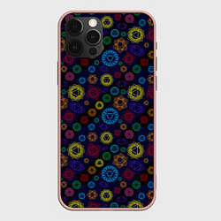 Чехол для iPhone 12 Pro Max Чакры медитация, цвет: 3D-светло-розовый