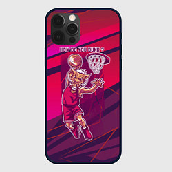 Чехол для iPhone 12 Pro Max Баскетбол кабан, цвет: 3D-черный