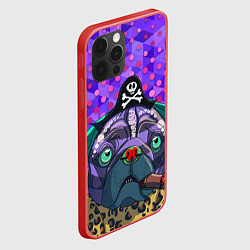 Чехол для iPhone 12 Pro Max Pirate Dog, цвет: 3D-красный — фото 2