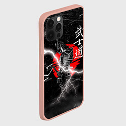 Чехол для iPhone 12 Pro Max Самурай Бусидо Иероглифы Samurai Lightning, цвет: 3D-светло-розовый — фото 2
