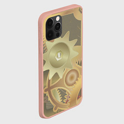 Чехол для iPhone 12 Pro Max Механизмы паровой машины, цвет: 3D-светло-розовый — фото 2