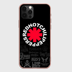 Чехол iPhone 12 Pro Max Red Hot Chili Peppers Логотипы рок групп