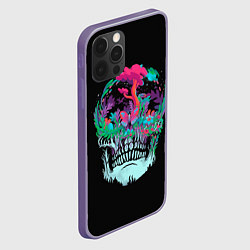 Чехол для iPhone 12 Pro Max Силуэт черепа Природа, цвет: 3D-серый — фото 2