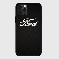 Чехол для iPhone 12 Pro Max Ford форд крбон, цвет: 3D-черный