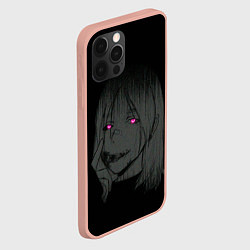 Чехол для iPhone 12 Pro Max Девушка с неоновыми глазами, цвет: 3D-светло-розовый — фото 2