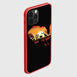 Чехол для iPhone 12 Pro Max Душа природы - слон, цвет: 3D-красный — фото 2
