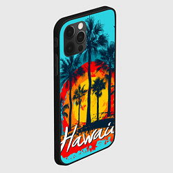 Чехол для iPhone 12 Pro Max Hawaii Солнце, Пальмы, цвет: 3D-черный — фото 2