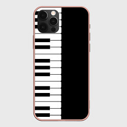 Чехол iPhone 12 Pro Max Черно-Белое Пианино Piano