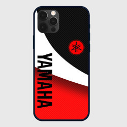 Чехол iPhone 12 Pro Max ЯМАХА - СПОРТИВНЫЙ КАРБОН