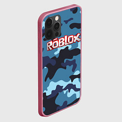 Чехол для iPhone 12 Pro Max Roblox Камуфляж Тёмный Синий, цвет: 3D-малиновый — фото 2