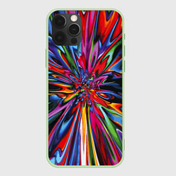 Чехол для iPhone 12 Pro Max Color pattern Impressionism, цвет: 3D-салатовый