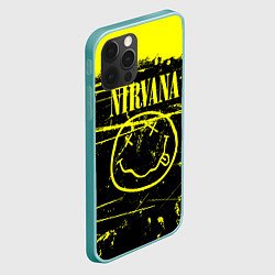 Чехол для iPhone 12 Pro Max NIRVANA гранж, цвет: 3D-мятный — фото 2