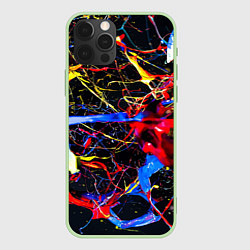 Чехол для iPhone 12 Pro Max Импрессионизм Vanguard neon pattern, цвет: 3D-салатовый