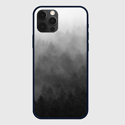 Чехол для iPhone 12 Pro Max Темный лес - туман, цвет: 3D-черный