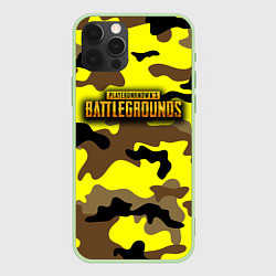 Чехол iPhone 12 Pro Max PlayerUnknowns Battlegrounds Камуфляж Жёлто-Коричн