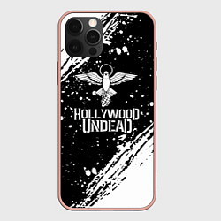 Чехол для iPhone 12 Pro Max Hollywood undead, цвет: 3D-светло-розовый