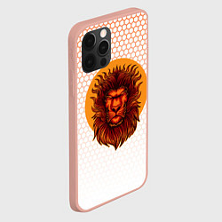Чехол для iPhone 12 Pro Max Солнечный лев, цвет: 3D-светло-розовый — фото 2