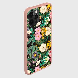 Чехол для iPhone 12 Pro Max Паттерн из летних цветов Summer Flowers Pattern, цвет: 3D-светло-розовый — фото 2