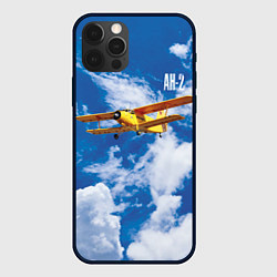 Чехол для iPhone 12 Pro Max Гражданский самолет Ан-2, цвет: 3D-черный