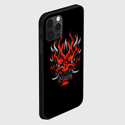 Чехол для iPhone 12 Pro Max Рогатый Демон Они, цвет: 3D-черный — фото 2