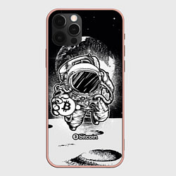 Чехол iPhone 12 Pro Max Космонавт с биткоином