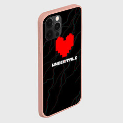 Чехол для iPhone 12 Pro Max Undertale молнии, цвет: 3D-светло-розовый — фото 2