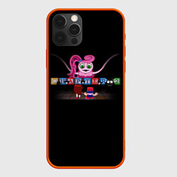 Чехол для iPhone 12 Pro Max POPPY PLAYTIME and Friday Night Funkin, цвет: 3D-красный
