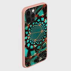 Чехол для iPhone 12 Pro Max ТЕКСТУРНЫЕ МОЛЕКУЛЫ TEXTURE MOLECULES, цвет: 3D-светло-розовый — фото 2