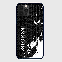 Чехол для iPhone 12 Pro Max Valorant - Паттерн надписи, цвет: 3D-черный