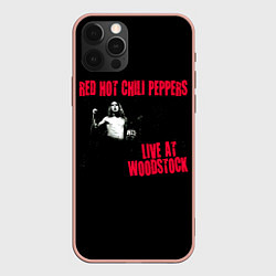 Чехол для iPhone 12 Pro Max Live at Woodstock - Red Hot Chili Peppers, цвет: 3D-светло-розовый