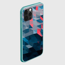 Чехол для iPhone 12 Pro Max Абстрактный геометрический паттерн Abstract geomet, цвет: 3D-мятный — фото 2