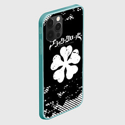 Чехол для iPhone 12 Pro Max Белый логотип black clover чёрный клевер, цвет: 3D-мятный — фото 2