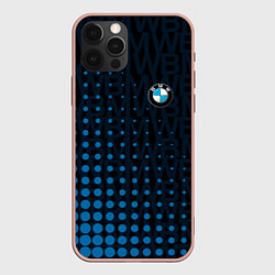 Чехол для iPhone 12 Pro Max Bmw Паттерн, цвет: 3D-светло-розовый