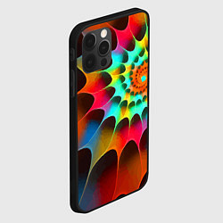 Чехол для iPhone 12 Pro Max Красочная неоновая спираль Colorful neon spiral, цвет: 3D-черный — фото 2