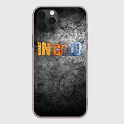 Чехол iPhone 12 Pro Max IN COLD горизонтальный логотип на темно-сером фоне