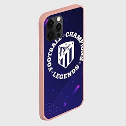 Чехол для iPhone 12 Pro Max Символ Atletico Madrid и круглая надпись Football, цвет: 3D-светло-розовый — фото 2