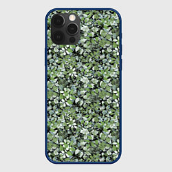 Чехол iPhone 12 Pro Max Летний лесной камуфляж в зеленых тонах