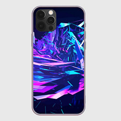 Чехол для iPhone 12 Pro Max Абстрактная неоновая композиция Abstract neon comp, цвет: 3D-серый