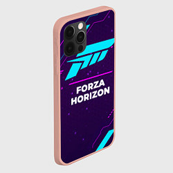 Чехол для iPhone 12 Pro Max Символ Forza Horizon в неоновых цветах на темном ф, цвет: 3D-светло-розовый — фото 2