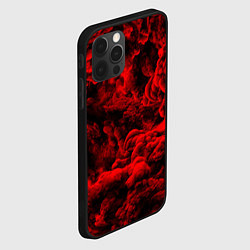 Чехол для iPhone 12 Pro Max Красный дым Red Smoke Красные облака, цвет: 3D-черный — фото 2