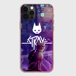 Чехол для iPhone 12 Pro Max Stray кот games, цвет: 3D-светло-розовый