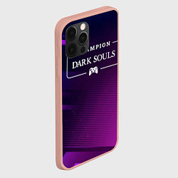 Чехол для iPhone 12 Pro Max Dark Souls Gaming Champion: рамка с лого и джойсти, цвет: 3D-светло-розовый — фото 2