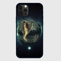 Чехол для iPhone 12 Pro Max Большая ядовитая змея, цвет: 3D-черный